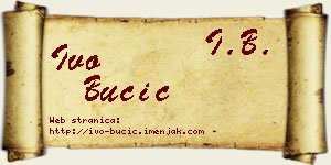 Ivo Bučić vizit kartica